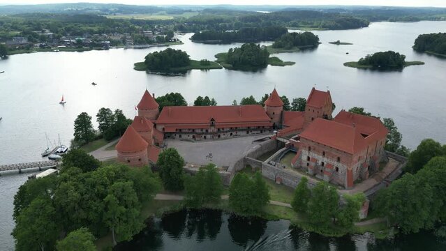 Trakai Island Castle (Lithuanian: Trakų salos pilis) is an island castle located in Trakai, Lithuania, on an island in Lake Galvė.
