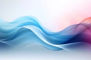 Gordijnen Curved wave in motion. Blue purple wallpaper background © Canvas Alchemy