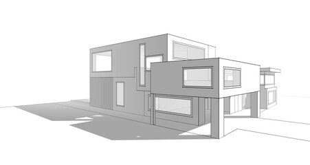 3d render of a house
