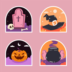 halloween icons set