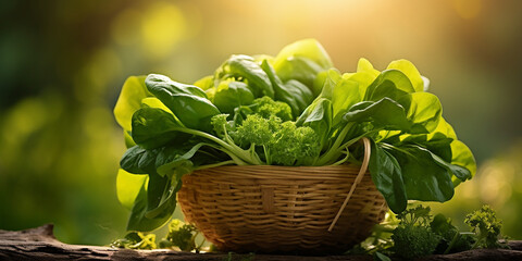 Naklejka premium organic greens, organic vegetables, healthy eating, diet, weight loss, healthy lifestyle