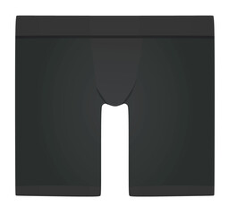 Men black underwear. front  side. vector illustration