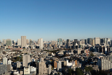 Fototapeta na wymiar city skyline in tokyo
