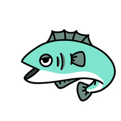 cute fish cartoon transparent background vector illustration