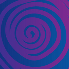 Vector abstract pattern in the form of a pink spiral on a blue background