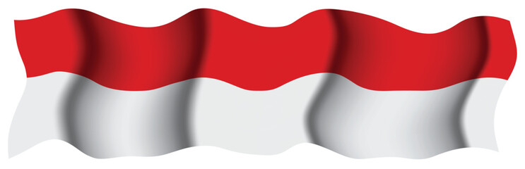 waving indonesia flag vector