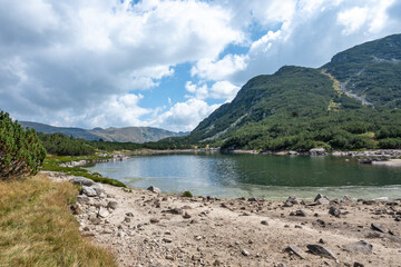 Fototapeta premium Landscape of The Stinky Lake, Rila mountain, Bulgaria