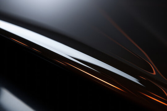 A diagonal orange line on a black background
