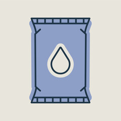 Plastic packaging for milk vector icon