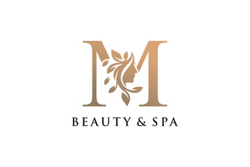 Letter logo with beauty creative concept style Premium Vector