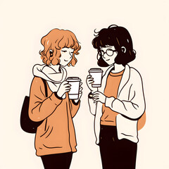 コーヒー, coffe, 恋愛, 男女, 恋人, 愛, ファミリー, 笑みを浮かべている,