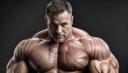 portrait of a man bodybuilder