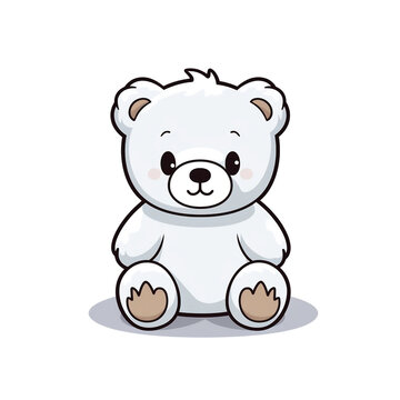 Cute Cartoon Teddy Bear No Background Image Applicable to any context perfect for print on demand merchandise