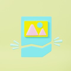 Broken Image 3D Icon