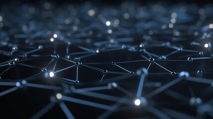 Obraz premium Grid surface. Abstract science or technology background. Digital background with glowing particles and lines. Big data visualization. Illustration for cover, brochure or presentation.