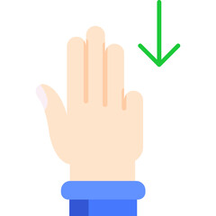 Three Fingers Down Icon
