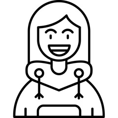 Smile Teenage Girl Icon