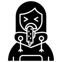 Vomit Teenage Girl Icon