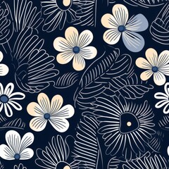 Generative AI Inspires Hand-Drawn Flower Shapes in an Intricate, Seamless Pattern