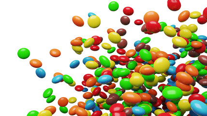 Bonbon candy 3d render isolated, colorful bonbon sweet 3d render isolated