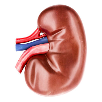 Kidney, 3D rendering isolated on transparent background
