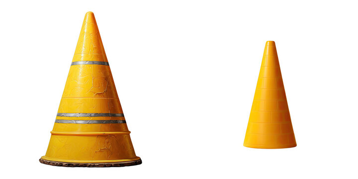 Png Set English and Spanish translation of a yellow cone emphasizing safety transparent background