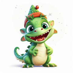 Fototapeta premium Santa Dragon. Happy Christmas Spirit