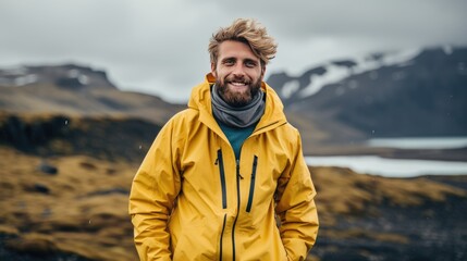 Portrait a jacket in Iceland