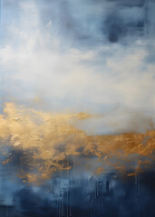 Abstract blurred blue and gold texture