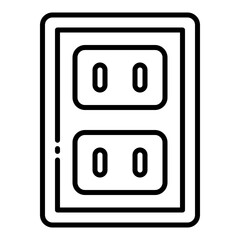 Power Socket Electric outline icon