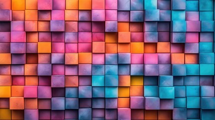 Fototapeta na wymiar Abstract cubed colorful background