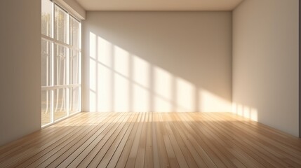 Obraz premium Minimalistic interior with natural light from the windows