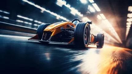 Foto op Aluminium High-velocity Thrills: Experience the Ultimate Adrenaline Rush of Competitive Racing!, generative AI © Photo Treiller 4
