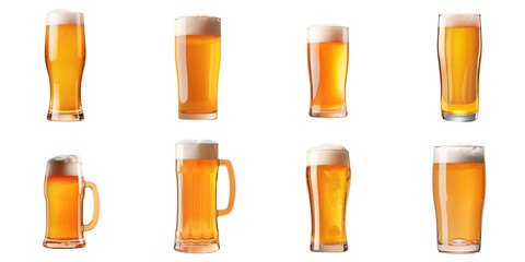 Png Set Beer glass without beer on a transparent background