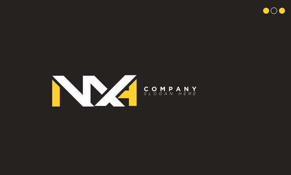 NXA Alphabet letters Initials Monogram logo 