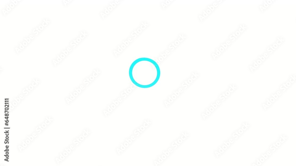 Poster loops seamless white abstract background in the form of a tunnel of blue circles. rendering animatio
