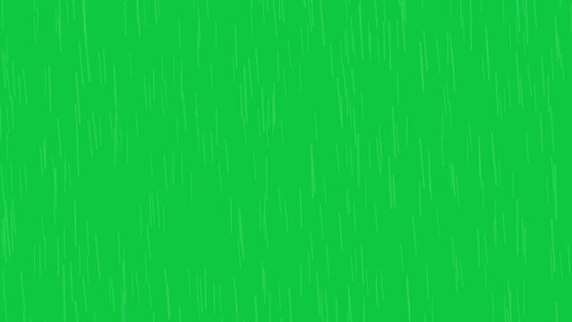 rain in chroma key color suitable for anime fotage or ghrapic resources
