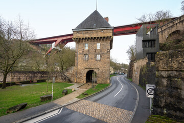 Vauban Towers and Grand Duchess Charlotte Bridge - Luxembourg City, Luxembourg