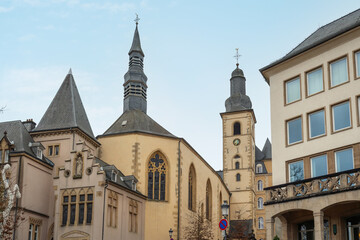 Fototapeta na wymiar St. Michael Church - Luxembourg City, Luxembourg