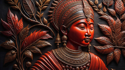 face of a person, Balinese art