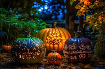 Halloween decorative pumpkins