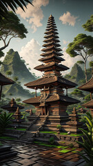 Naklejka premium Bali temple 