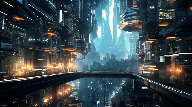 landscape with a futuristic super city 1 © Blood Storm
