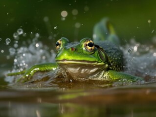 Obraz premium Frog in the water
