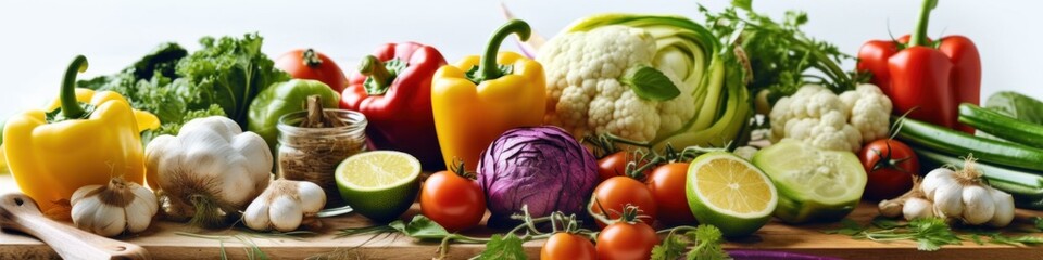 A wooden cutting board topped with assorted vegetables