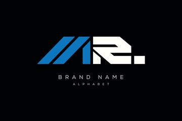 MR logo design vector luxury premium icon