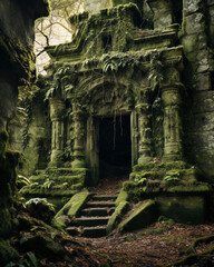 beautiful and ancient ruins in the middle of the forest 2