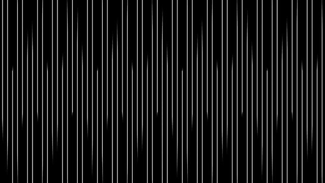 Sound wave animation black and white color line on black background. rs_1062