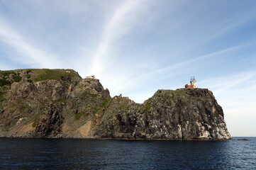 Fototapeta na wymiar Cape Elagina on Askold Island in Peter the Great Bay