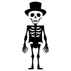 Cute skeleton silhouette
